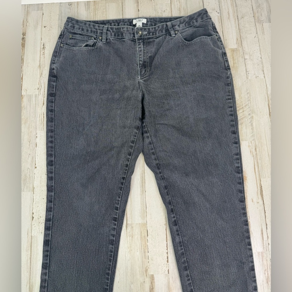Cato Black Jeans Women's 18W 40x32 Straight Leg High Rise - Picture 2 of 11
